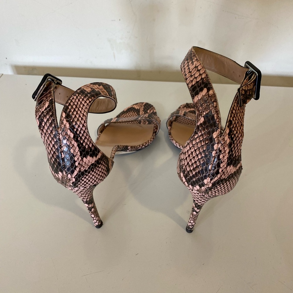 Giuseppe Zanotti Pink Snake Print Sandals - Picture 7 of 10